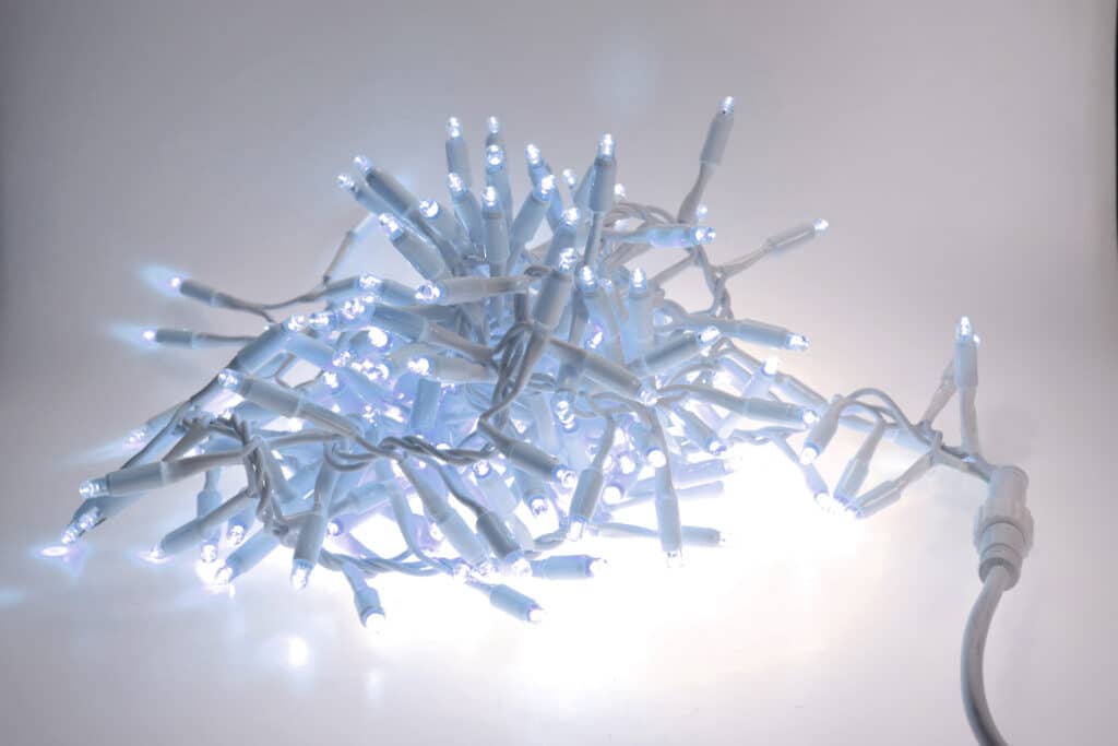 180 LED Connectable Outdoor Static Ice White Christmas Lights