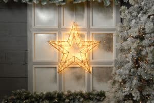 Light Up Dew Drop Star - Warm White