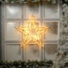 Light Up Dew Drop Star - Warm White Festive - Christmasland
