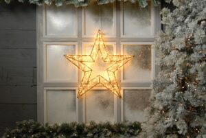 Light Up Dew Drop Star - Warm White