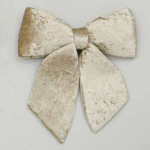 48cm Plush Christmas Bow Beige