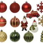 Mixed Christmas Bauble Box Red Green Gold - Christmas Baubles For Sale Dublin Ireland