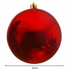 14cm Large Red Shatterproof Bauble
