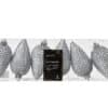 Hazy Blue Silver Shatterproof Glass Pinecones - 8cm - Pack of 6