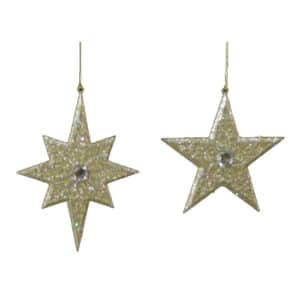 Gold Glitter Jewel Bethlehem Star Decor