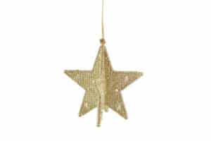 Pale Gold 5-Point Star Decor