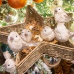 Birds With Feathers On A Clip With Glitter - Christmas Decoration - Christmasland