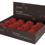 Red Foam Bauble With Glittering Beads - Christmas Tree Decoration - Christmasland Dublin Ireland
