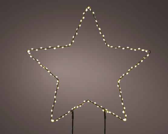 Micro LED Garden Star Warm White 38cm - Christmas Decor - Christmasland