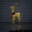 130cm Gold Glitter Reindeer With 80 Warm White LED Lights - Christmas Decor - Christmasland