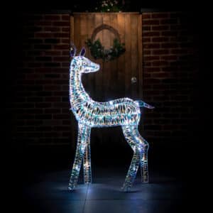 110cm Iridescent Reindeer with 70 White LED Lights