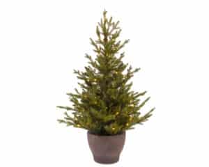 4ft Potted Luxury Norway Spruce Pre-Lit Mini Artificial Christmas Tree
