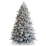 7.5FT Feel Real Frosted Dorchester Pine Pre-Lit Artificial Christmas Tree - Artificial Christmas Trees Ireland