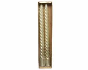 LED Swirl Candle With Metallic Finish