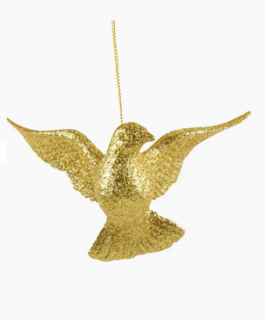 Gold Glitter Acrylic Dove