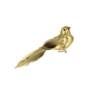 21cm Metallic Bird with Clip