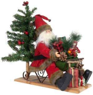45cm Santa On Sleigh