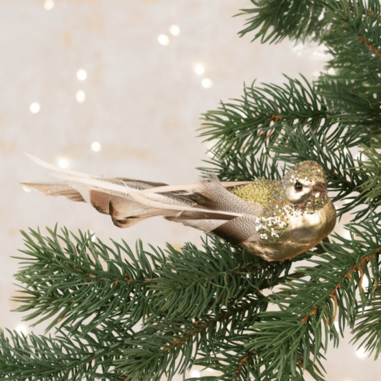 Metallic Bird with Clip 21cm - Christmas Decor for Sale - Christmasland