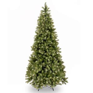 12ft Bayberry Spruce Feel Real Pre-Lit Hinged Christmas Tree