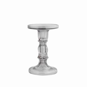13cm Laval Grey Glass Candle Holder