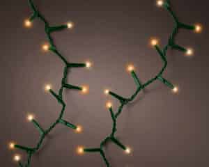 2000 LED Twinkle compact Warm White Xmas Lights Green Cable