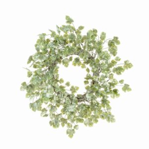 50cm Snowy Grape Leaf Wreath