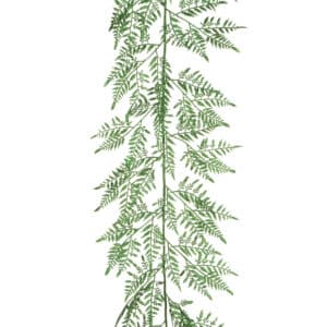 5ft Green Leather Fern Garland