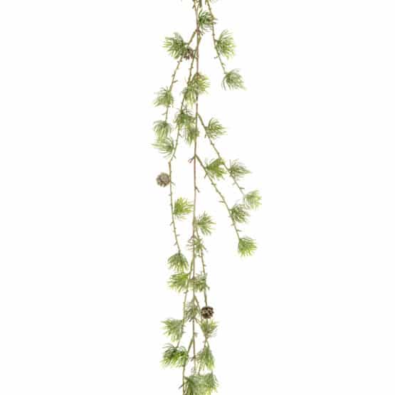 "6ft Frosted Ming Pine Garland – A Winter Wonderland Accent for Your Holiday Decor