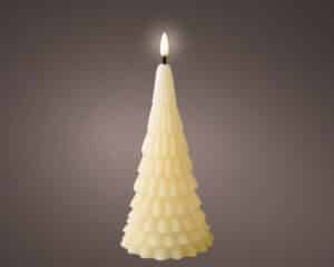 LED Christmas Tree Wax Candle - Cream