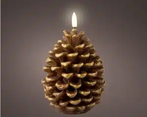 LED Pinecone Wax Candle