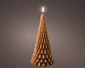 LED Christmas Tree Wax Candle - Brown