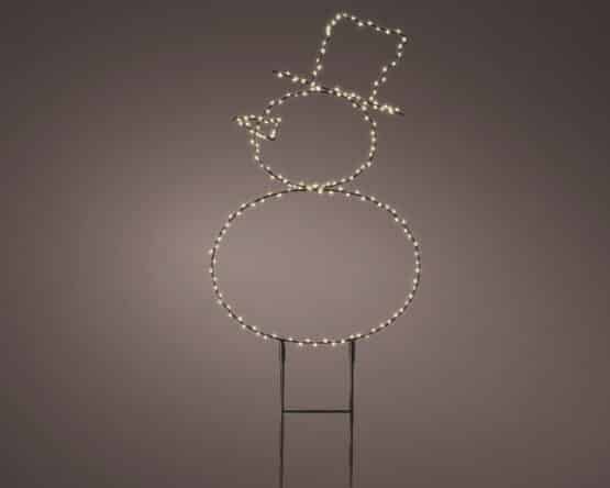 Micro LED Metal Snowman – Charming Outdoor Glow for Winter Wonderland