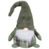 Sitting Gnome Green grey tweed