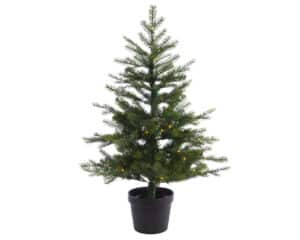 4ft Potted Grandis Fir Pre-Lit Fake Christmas Tree