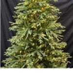 7.5ft Elveden Fake Christmas Tree with lights Closeup- Christmas Trees For Sale Dublin. Artificial Xmas tree