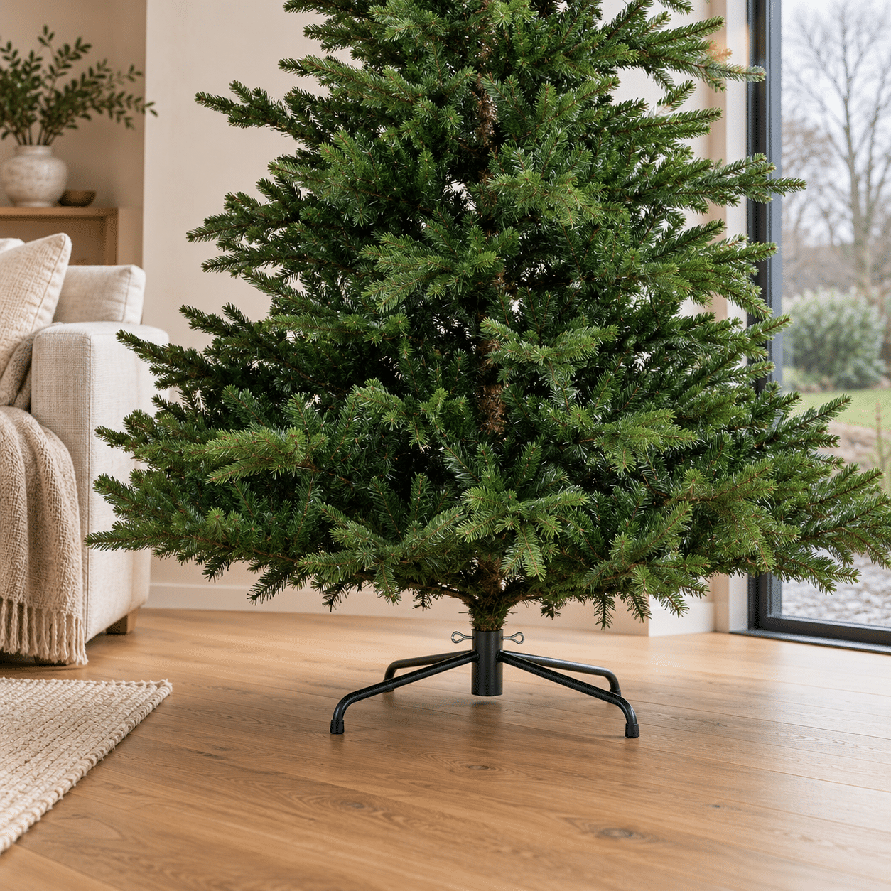 7ft Grandis Fir Unlit Artificial Christmas Tree - 2326 Tips - Image 2