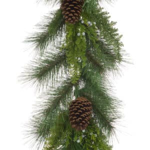 6ft Uppingham Garland With Natural Pine Cones