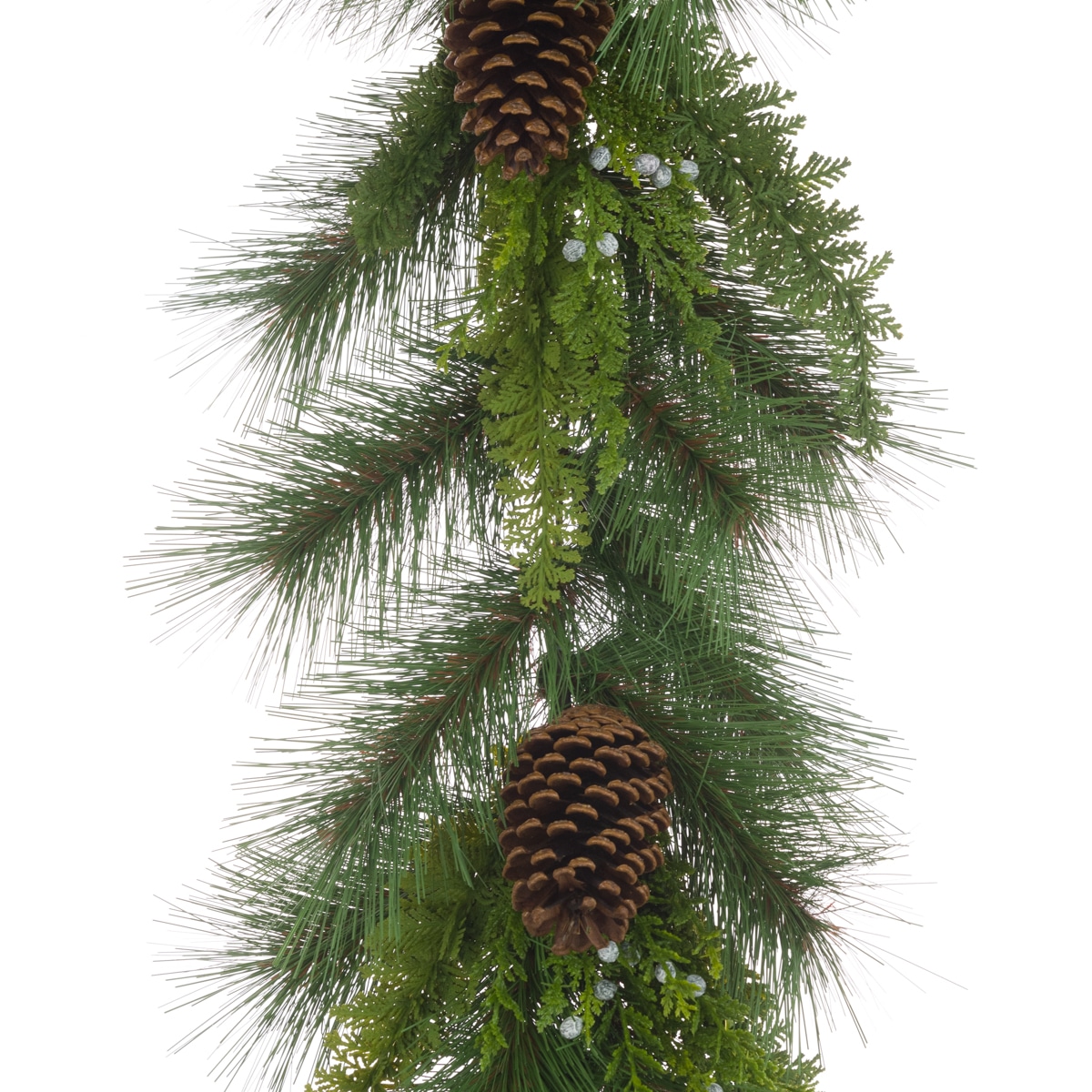 6ft Uppingham Garland With Natural Pine Cones, unlit garland for sale in dublin at Christmasland. Best store to get artificial christmas trees and more.