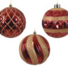 Red & gold shiny shatterproof Baubles - Christmas Decorations For Sale at Christmasland.ie in Dublin, Ireland