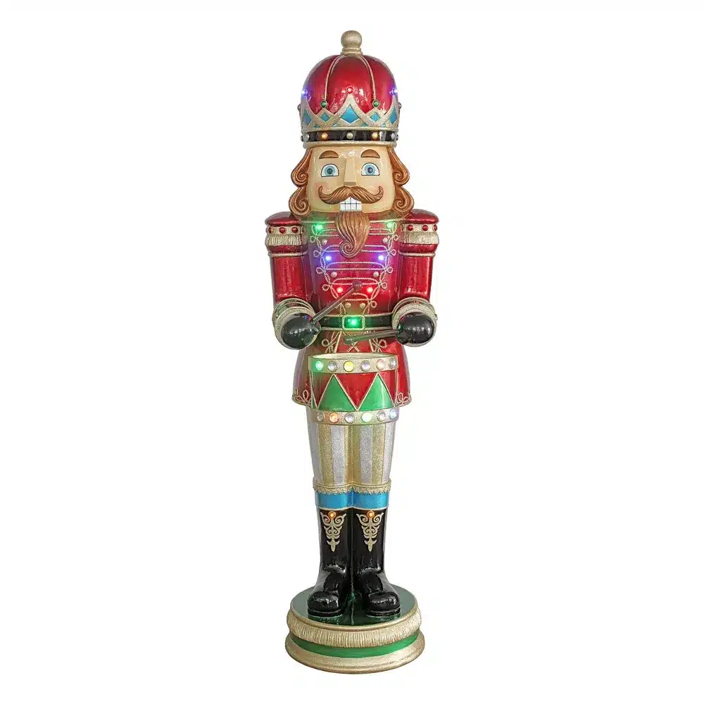 155cm Nutcracker with Drums & LED Lights - Christmas Decor - Nutcrackers for Sale at Christmasland, 2 goatstown, Dublin, Ireland