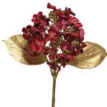 67cm oxblood red Hydrangea flower on stem, christmas decoration. Sale now live in Christmasland.ie, 2 goatstown, Dublin, Ireland. Or buy Online now. Best price.