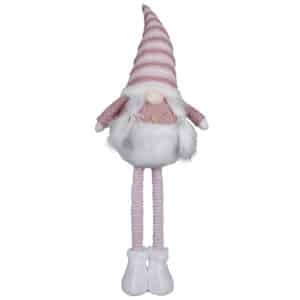 Extendable Gnome Pink White Green with Telescopic Legs 75cm