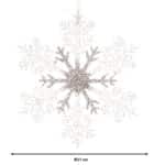 21cm transparent silver glitter snowflake Christmas hanging decoration Sale now live in Christmasland.ie, 2 goatstown, Dublin, Ireland. Or buy Online now. Best price.