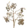 90cm Cream Dogwood flower christmas spray with gold stem for sale in Christmasland.ie. Visit us Christmasland showroom at 2 goatstown, Dublinl Ireland.