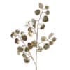 94cm Eucalyptus polyester gold Christmas spray with gold stem for sale in Christmasland.ie. Visit us Christmasland showroom at 2 goatstown, Dublinl Ireland.