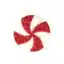 15.5 cm hanging Candy Wheel Decoration Red & White - Christmas Decorations For Sale Dublin