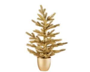 2ft Potted Tiffany Mini Christmas Tree with glitter