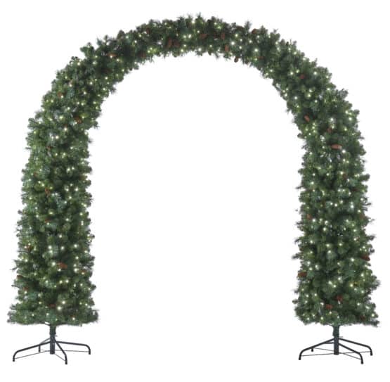 Christmas Pine fir XL Pre-Lit Decorative Arch With Warm LED White Twinkle Lights for sale in Dublini 14 Christmasland.ie