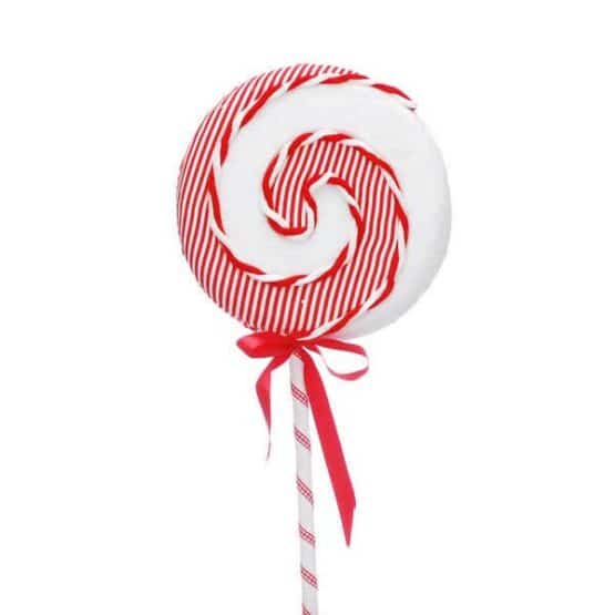 70cm Candy Cane fabric-swirl-Lollipop wth ribbon- Christmas Decorations For Sale Dublin