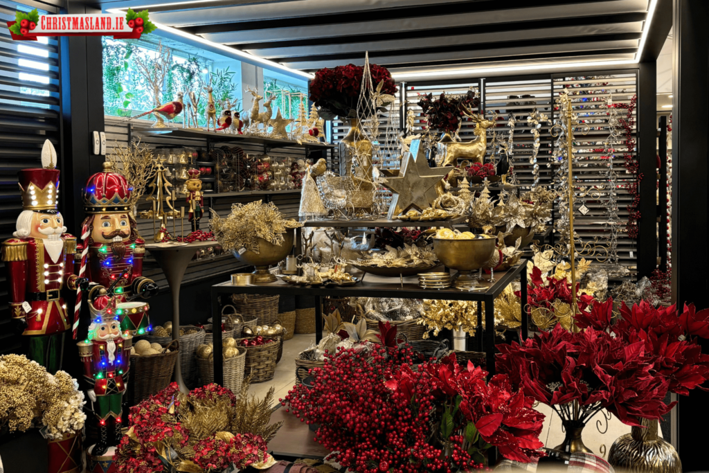 Traditional Xmas Decoration and Christmas Ornaments For sale at Christmasland.ie. Visit us at 2 Goatstown, Christmas shop in Dublin Ireland. Christmas Tree and Home Decor